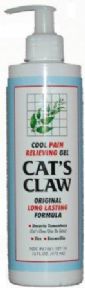 Cat's Claw 16oz Pump cool pain relieving gel w/ una de gato