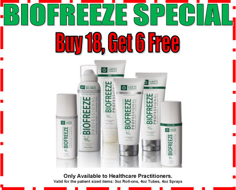 Biofreeze Special DEAL#2 (Buy 18, Get 6 FREE)